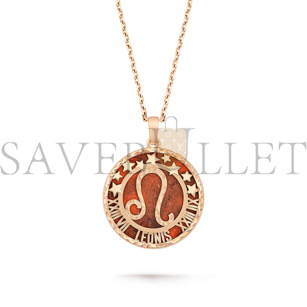 VAN CLEEF ARPELS ZODIAQUE LONG NECKLACE LEONIS (LEO) - ROSE GOLD, JASPER  VCARP9R600